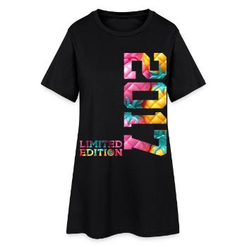 9. GEBURTSTAG LIMITED EDITION 2017 - Frauen T-Shirt-Kleid - Schwarz - Vorne