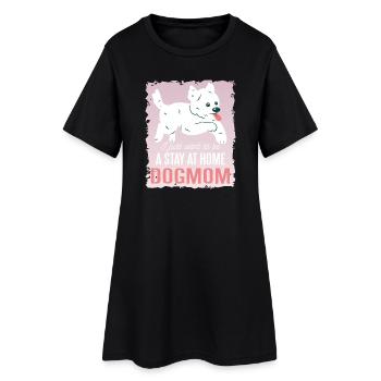 Morkie Dogmom - Frauen T-Shirt-Kleid - Schwarz - Vorne