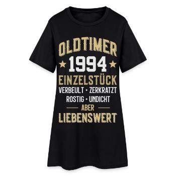 LUSTIG 32. GEBURTSTAG OLDTIMER 1994 EINZELSTÜCK - Frauen T-Shirt-Kleid - Schwarz - Vorne