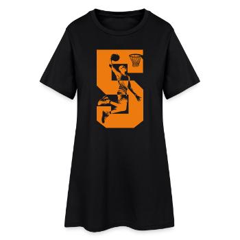 NUMÉRO 5 BASKETBALL 5E ANNIVERSAIRE - Robe T-shirt Femme - noir - Devant