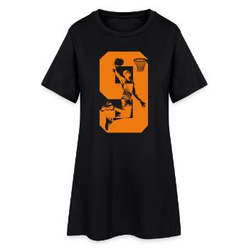 NUMMER 9 BASKETBALL 9. GEBURTSTAG - Frauen T-Shirt-Kleid - Schwarz - Vorne