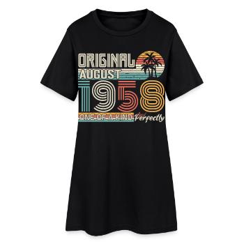 August 1958 anniversaire August 1958 cadeau - Robe T-shirt Femme - noir - Devant