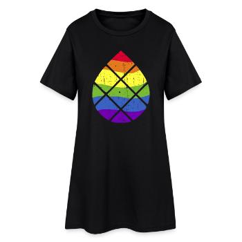 Augsbourg Zirbelnuss LGBT LGBTQPlus - Robe T-shirt Femme - noir - Devant