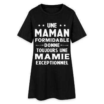 Cadeau pour Grand-Mère - Une Mamie Exceptionnelle - Robe T-shirt Femme - noir - Devant