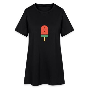 Tranche sucrée d’été - Robe T-shirt Femme - noir - Devant