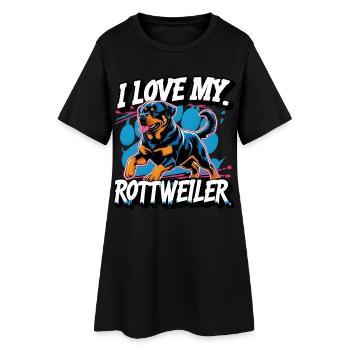 J’adore mon Rottweiler - Robe T-shirt Femme - noir - Devant