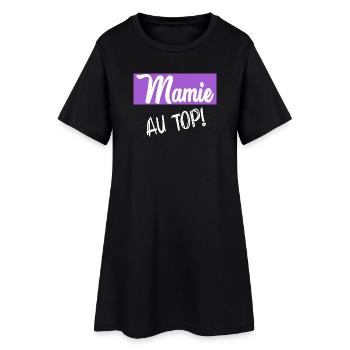 MAMIE. FÊTE DES MÈRES. BONNE FÊTE MAMIE. JE T'AIME - Robe T-shirt Femme - noir - Devant