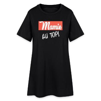 MAMIE. FÊTE DES MÈRES. BONNE FÊTE MAMIE. JE T'AIME - Robe T-shirt Femme - noir - Devant