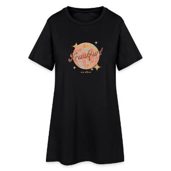 Boule disco rétro au design vintage de Francfort-sur-le-Main - Robe T-shirt Femme - noir - Devant