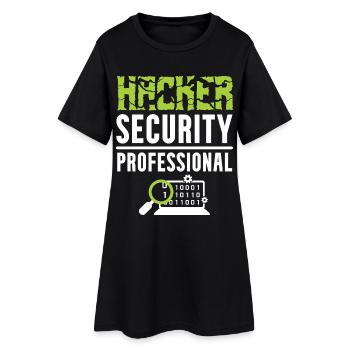 Hacker Security Professional - Frauen T-Shirt-Kleid - Schwarz - Vorne