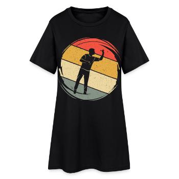 Dart Spieler Vintage Dartspiel Dartspieler - Frauen T-Shirt-Kleid - Schwarz - Vorne