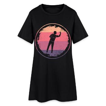 Dart Spieler Dartspiel Frauen Dartspieler - Frauen T-Shirt-Kleid - Schwarz - Vorne