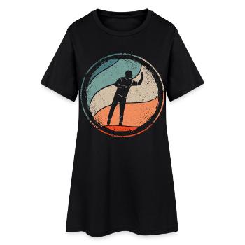 Dart Spieler Dartscheibe Dartspiel Dartspieler - Frauen T-Shirt-Kleid - Schwarz - Vorne