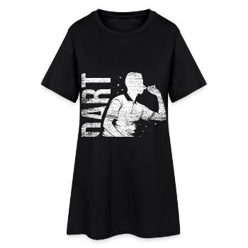 Flinker Dartspieler Vereinspokal - Frauen T-Shirt-Kleid - Schwarz - Vorne