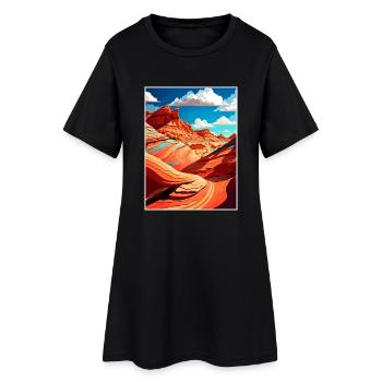Zinnoberrote Klippen Arizona Vintage Reiseposter WPA - Frauen T-Shirt-Kleid - Schwarz - Vorne