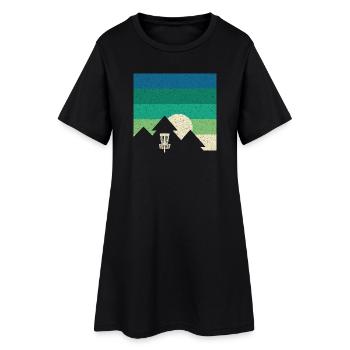 Discgolf Spieler Disc Golf Discgolfspieler - Frauen T-Shirt-Kleid - Schwarz - Vorne