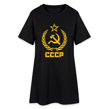 CCCP - UdSSR - Sowjetunion - Russland - Hammer - Frauen T-Shirt-Kleid - Schwarz - Vorne
