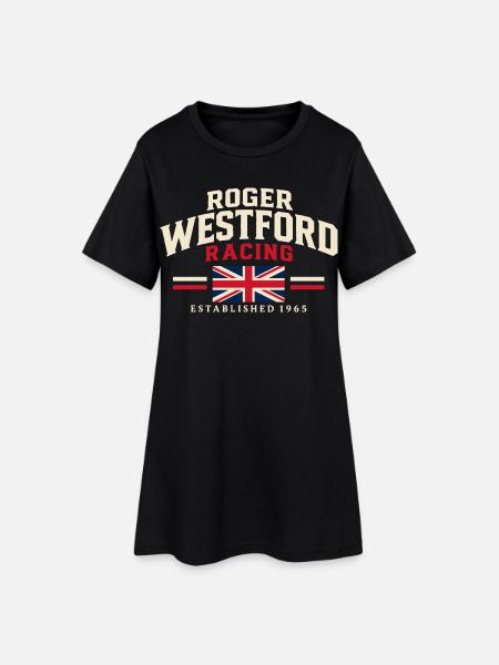 Roger-Westford-Racing-30cm - Frauen T-Shirt-Kleid - Schwarz