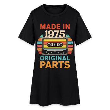 1975 Geburtstag Original 70er 80er Retro-Kassette - Frauen T-Shirt-Kleid - Schwarz - Vorne