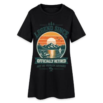 Legende Seit Ruhestand Officially Retired - Frauen T-Shirt-Kleid - Schwarz - Vorne