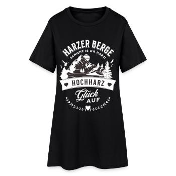 Harzer Berge Schiene Is D'r Harz Hochharz - Frauen T-Shirt-Kleid - Schwarz - Vorne