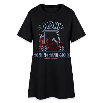 Mein Rentnerfahrzeug Golf Caddy - Frauen T-Shirt-Kleid - Schwarz - Vorne