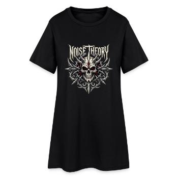 Lärmtheorie – Heavy Metal Skull - Frauen T-Shirt-Kleid - Schwarz - Vorne