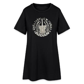 Aidan als Name - Frauen T-Shirt-Kleid - Schwarz - Vorne