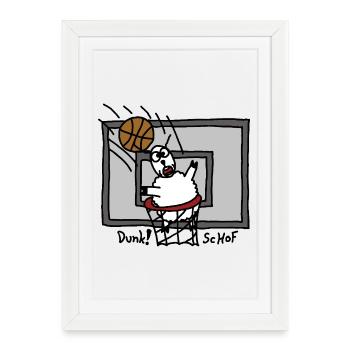Dunk ScHoF - Affiche encadrée (27 × 37 cm) - blanc - Devant