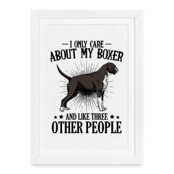 boxer - Framed poster (27 × 37 cm) - white - Front