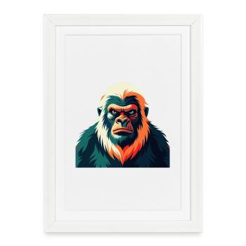 Yeti Cartoon Character Colorful Pet Animal - Framed poster (27 × 37 cm) - white - Front