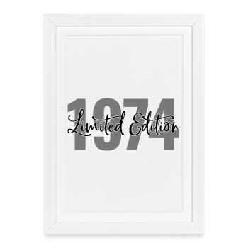 Édition limitée 1974 - Affiche encadrée (27 × 37 cm) - blanc - Devant