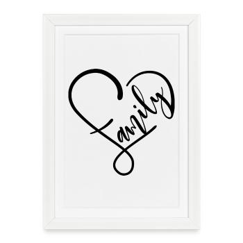 famille - Affiche encadrée (27 × 37 cm) - blanc - Devant