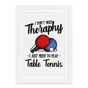 Table tennis - Framed poster (27 × 37 cm) - white - Front