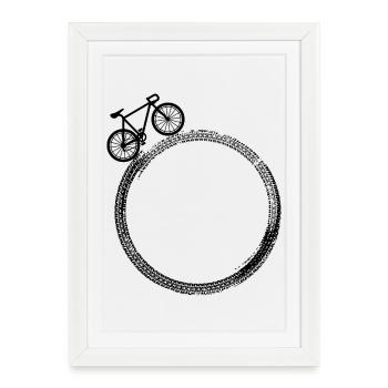 Cycling Bike Bicycle Sport Cycling Biker Cycling - Framed poster (27 × 37 cm) - white - Front
