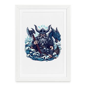 Viking Logo - Framed poster (27 × 37 cm) - white - Front