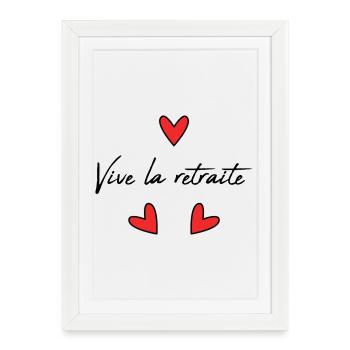 RETIREMENT. RETIREMENT. RETIRED. RETIREMENT - Framed poster (27 × 37 cm) - white - Front