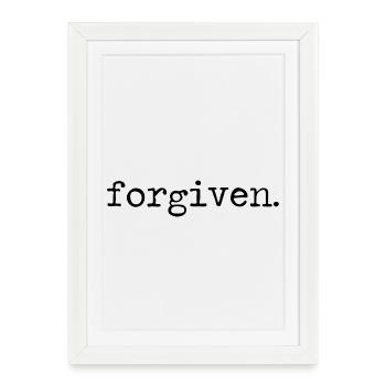 Forgiven Pardon Oublié Pardon Sort - Affiche encadrée (27 × 37 cm) - blanc - Devant