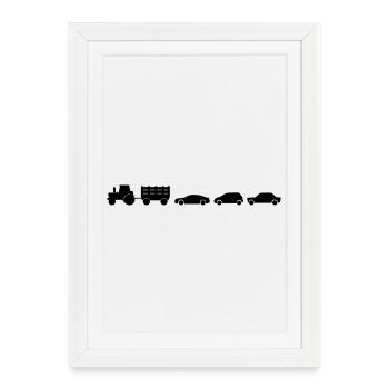 Semi-remorques Fermier Fermier - Affiche encadrée (27 × 37 cm) - blanc - Devant