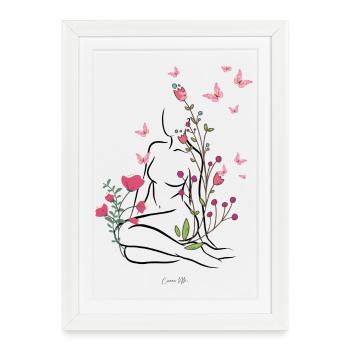 A fleurs de peau - Affiche encadrée (27 × 37 cm) - blanc - Devant