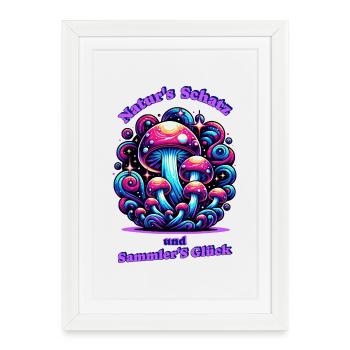 Miracle du champignon magique - Affiche encadrée (27 × 37 cm) - blanc - Devant