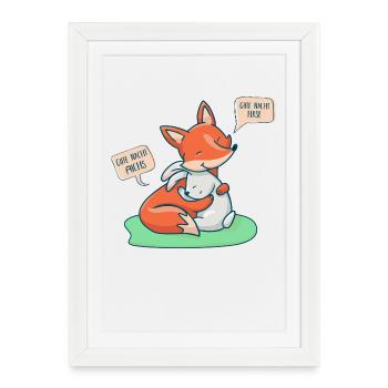 Où le renard et le lièvre disent « bonne nuit » - Affiche encadrée (27 × 37 cm) - blanc - Devant