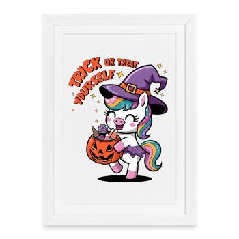 Trick Or Treat Yourself - Framed poster (27 × 37 cm) - white - Front