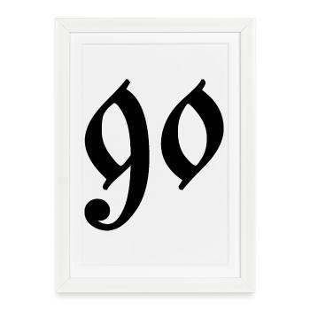 90 - Framed poster (27 × 37 cm) - white - Front