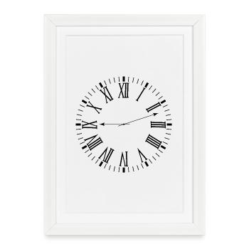 Roman clock - Framed poster (27 × 37 cm) - white - Front