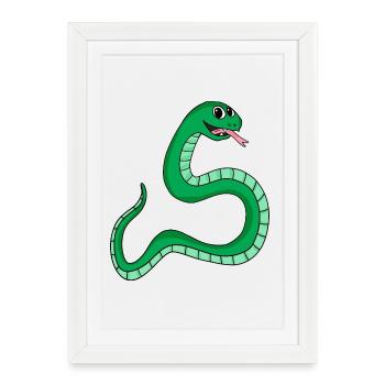 Serpent - Affiche encadrée (27 × 37 cm) - blanc - Devant