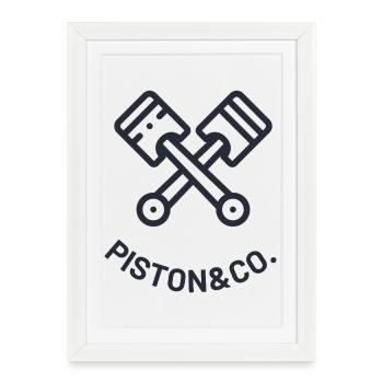 PISTON - CO - Framed poster (27 × 37 cm) - white - Front