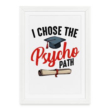 psychologue - Affiche encadrée (27 × 37 cm) - blanc - Devant