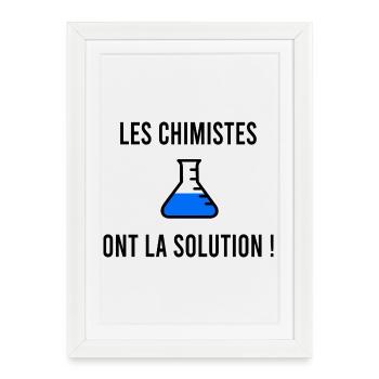 Les chimistes humour - Affiche encadrée (27 × 37 cm) - blanc - Devant