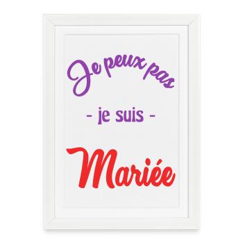 MARIEE. FUTURE MARIEE - Affiche encadrée (27 × 37 cm) - blanc - Devant